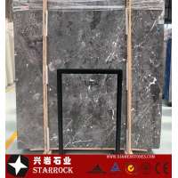 Wholesale Imperial Grey Marble tiles Polished Grey Vein Stone Grain Marble for interior decoration