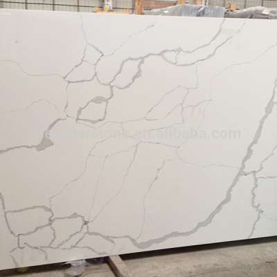 Wholesale Thin Aggregate Syntenic White Largest Size Color Sand Statuary Milky Smokey Ore Calacatta Quartz Slab Good Price