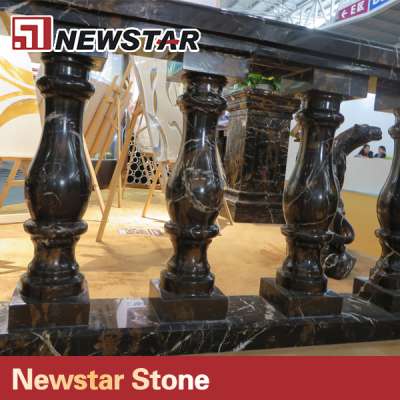 Newstar high quality garden or building black golden marble stone railing baluster