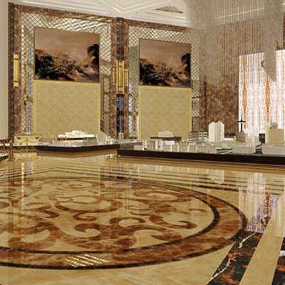 China Marble Flooring Waterjet Medallion for Interior