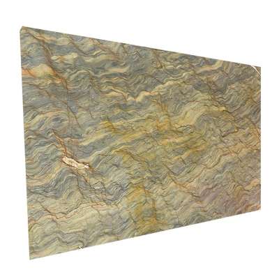 Jumbo slab luxury stone kitchen countertop benchtop silk road golden granite