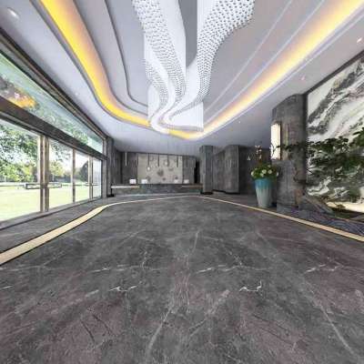 Natural stone light grey cut to size polished silver grey marble flooring tile