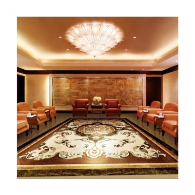 Medallion luxury waterjet marble floor medallion pattern marble waterjet medallion carpet